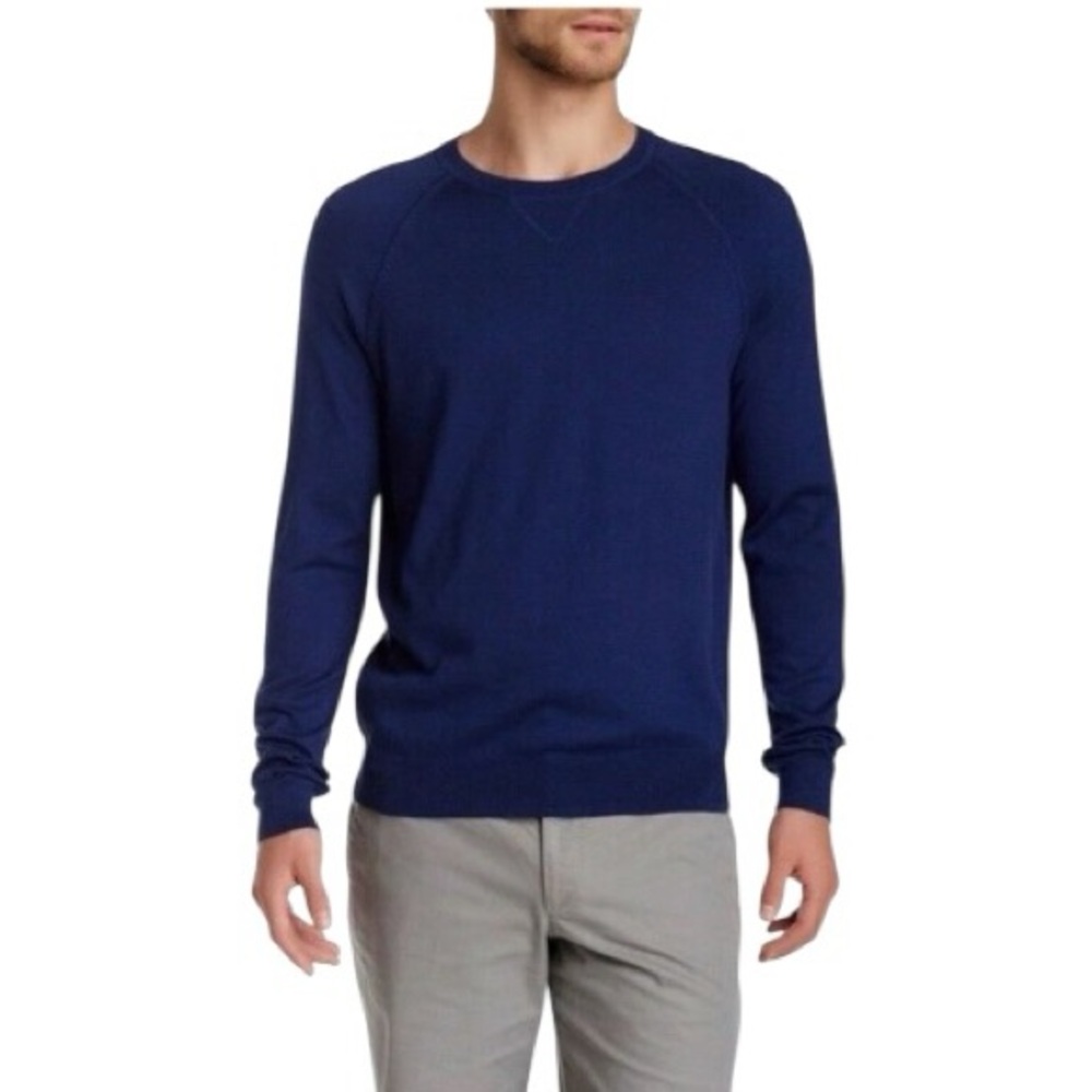 Vince 100% Cotton Crewneck Sweater with Elbow Patches size XL